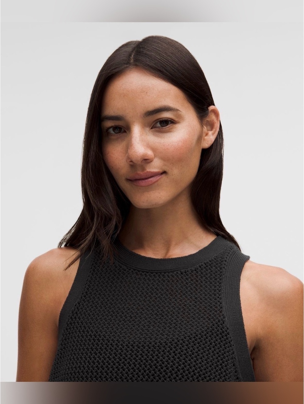 🆕🖤 Lululemon Cotton Crochet Mesh Tank - Black